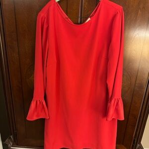 Daniel Cremieux Vibrant Red Long Sleeve Dress